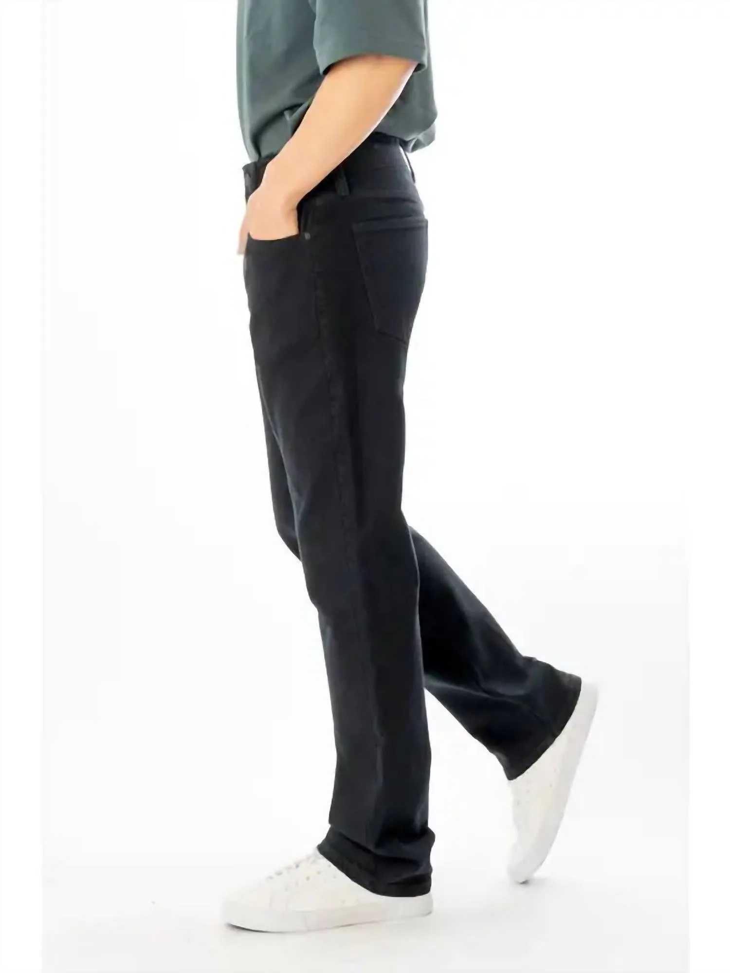 Men's Classic Straight Jeans In Black