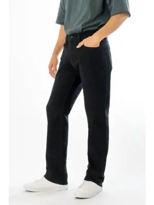 Men's Classic Straight Jeans In Black