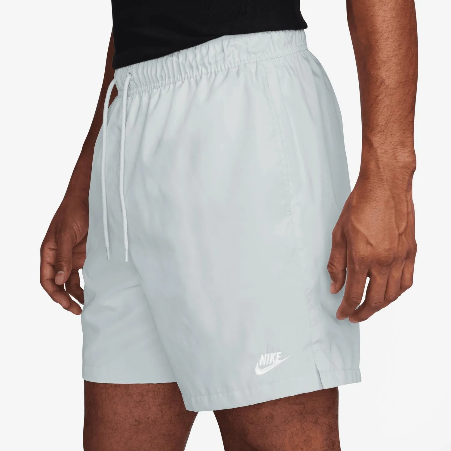 Men's Club Woven Flow Shorts In Pure Platinum/white