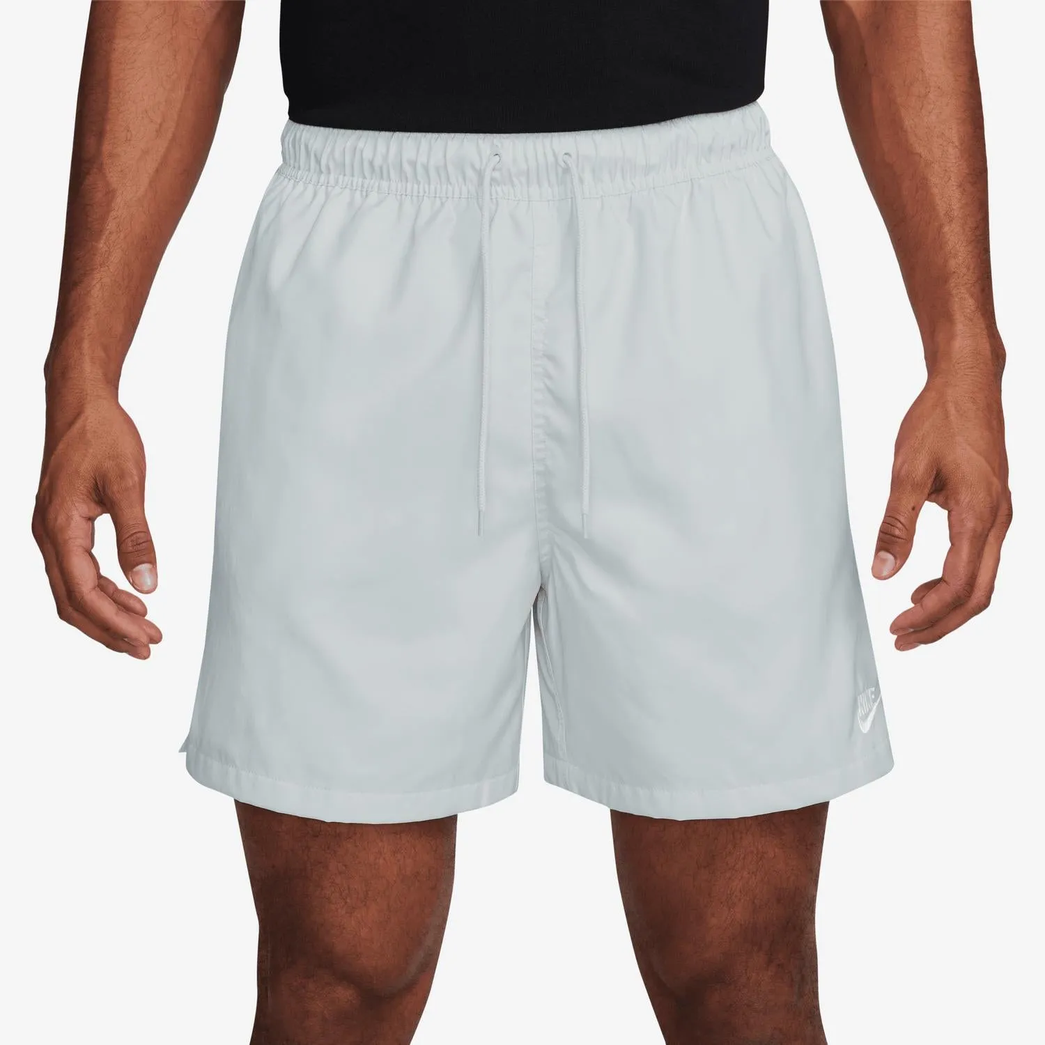 Men's Club Woven Flow Shorts In Pure Platinum/white