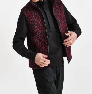 Men's Cozi Gilet Vest In Navy; Red