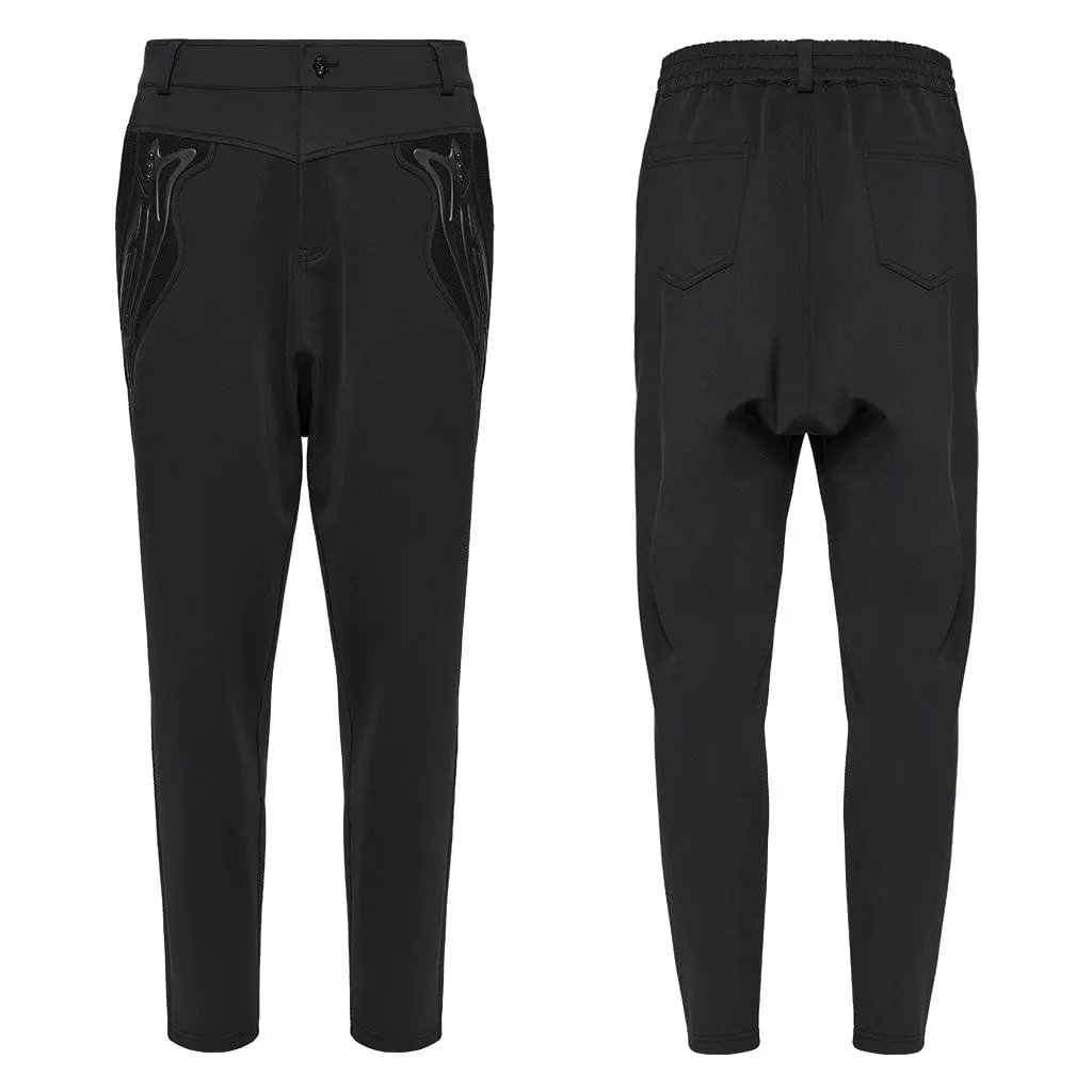 Men's Cyberpunk Patch Studs Pants