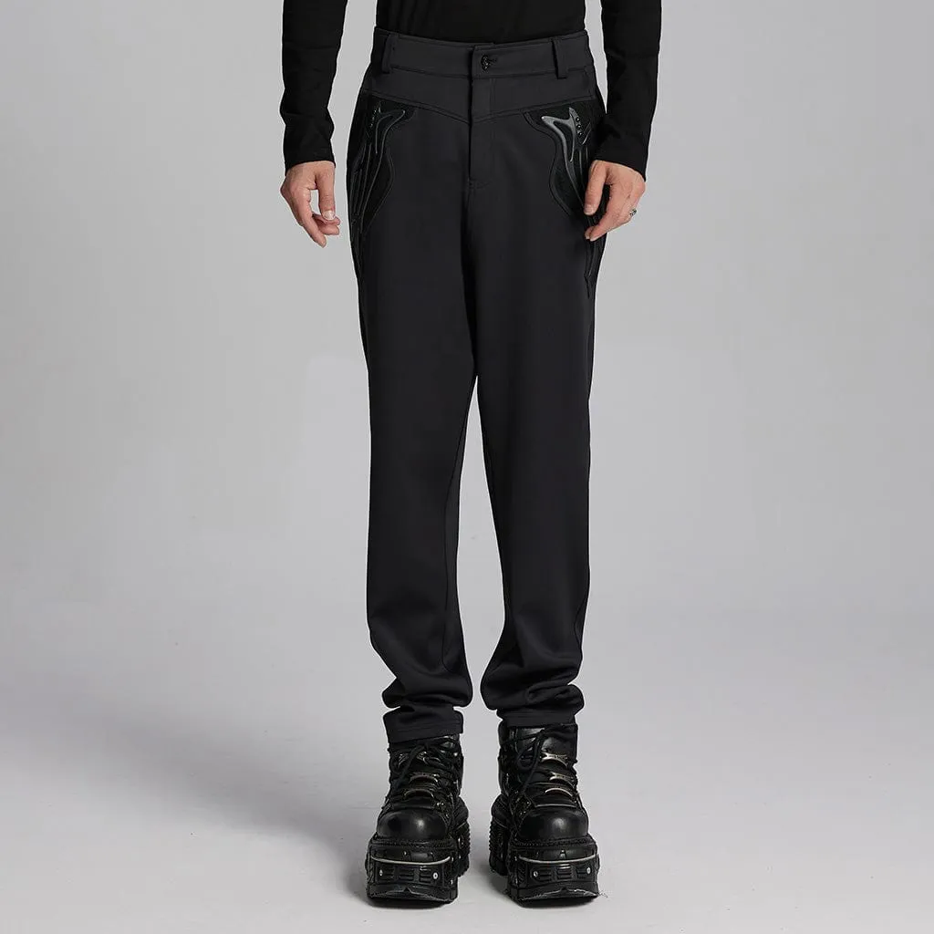 Men's Cyberpunk Patch Studs Pants