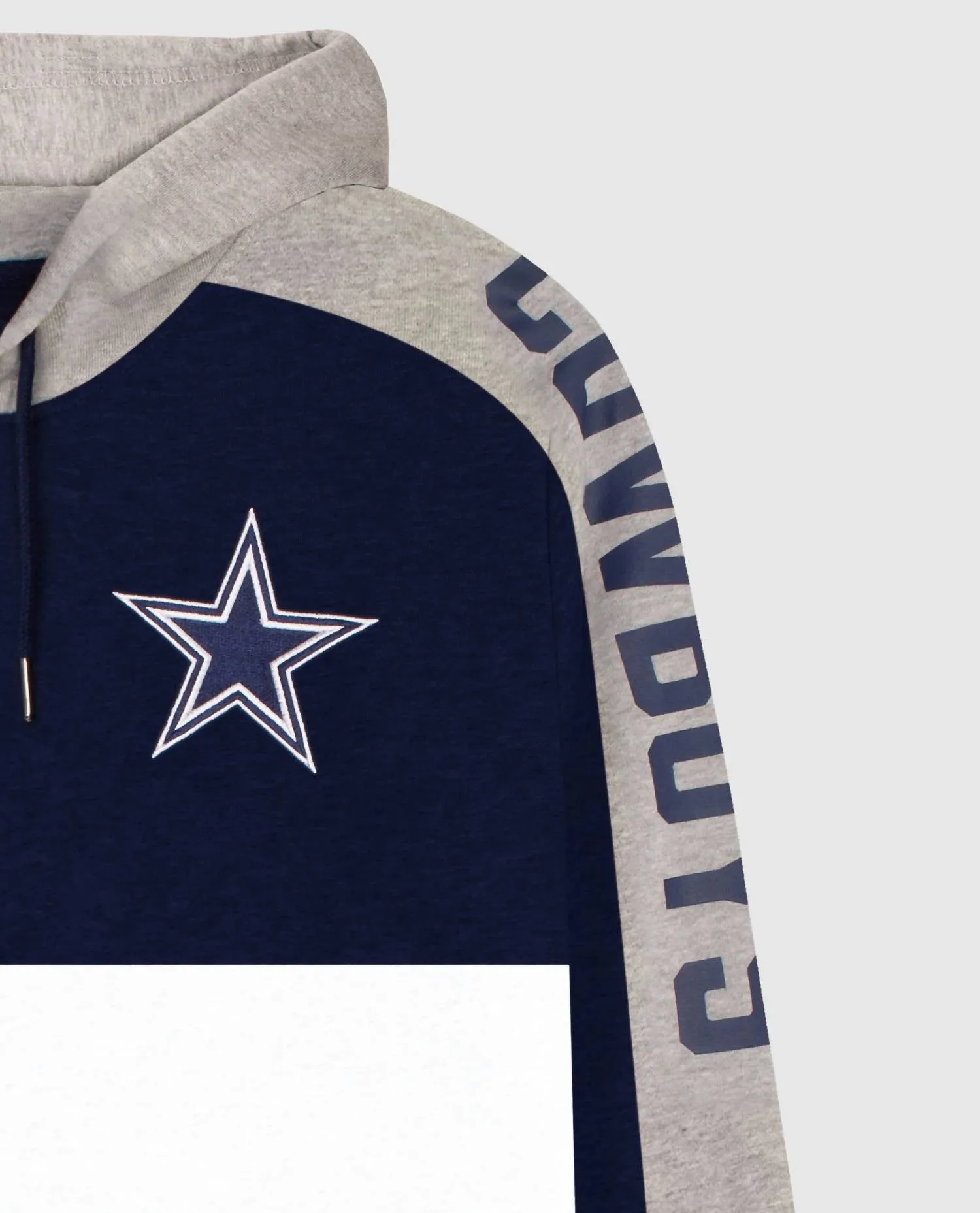 Men's Dallas Cowboys Zip-Front Colorblock Hoodie In Navy