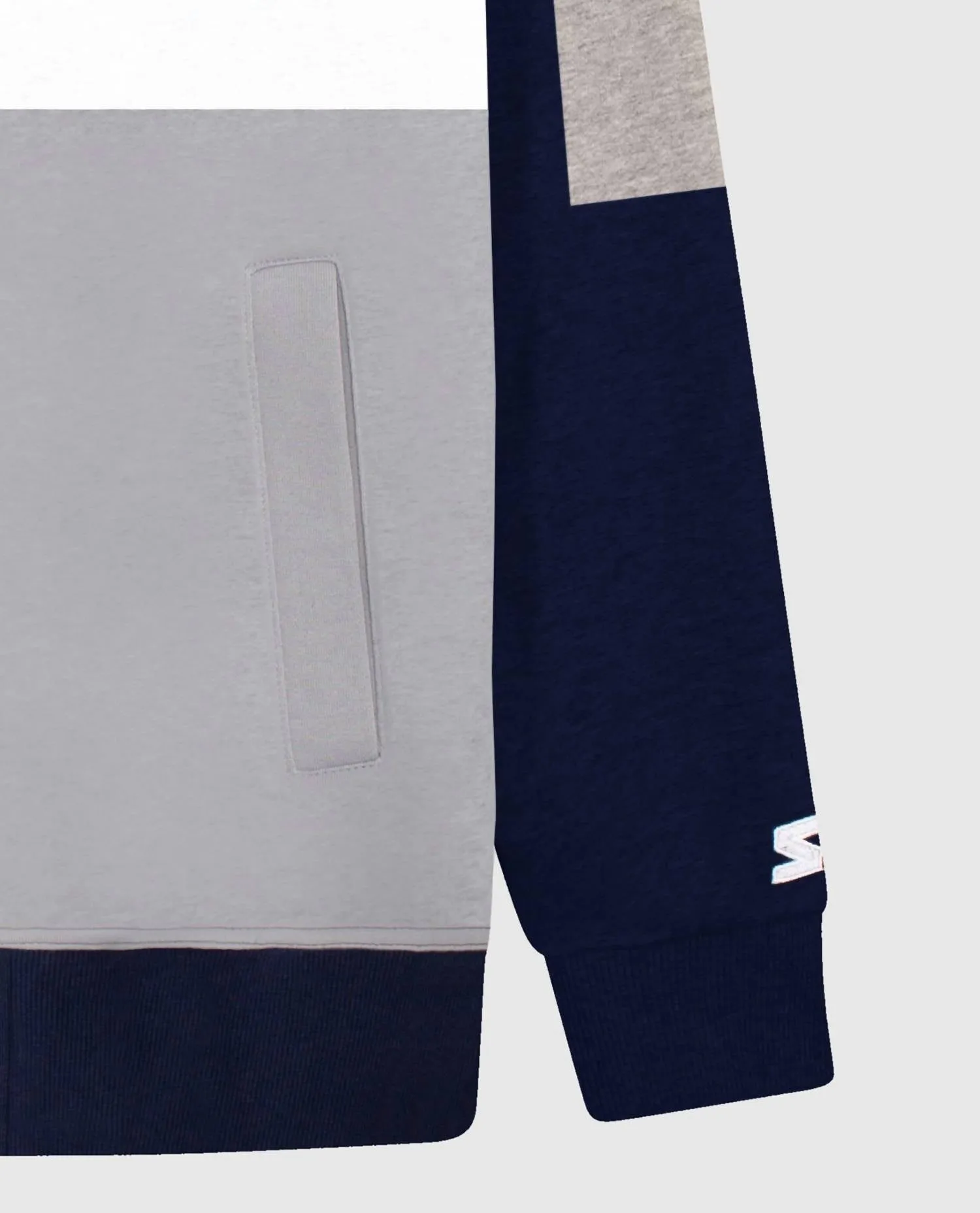 Men's Dallas Cowboys Zip-Front Colorblock Hoodie In Navy