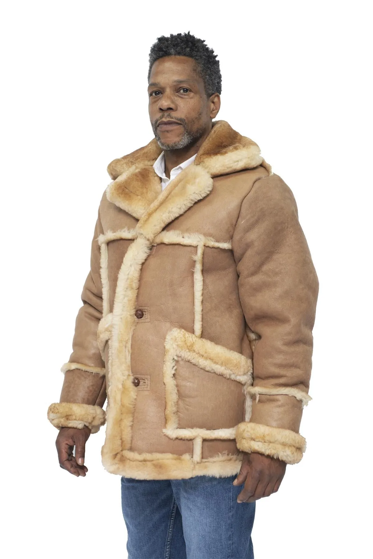 Mens Designer Winter Sheepskin Fur Coat-Leominster