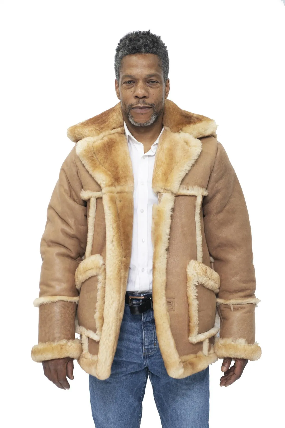 Mens Designer Winter Sheepskin Fur Coat-Leominster