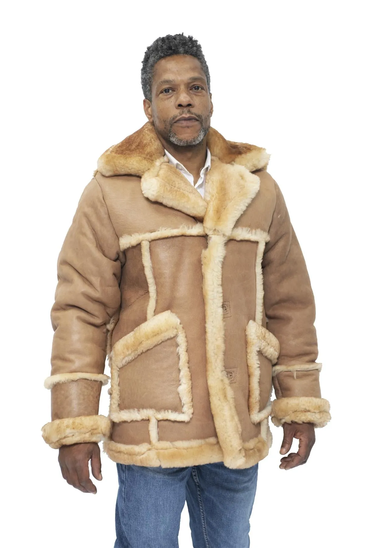 Mens Designer Winter Sheepskin Fur Coat-Leominster