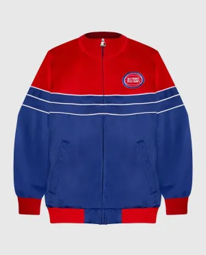 Men's Detroit Pistons Knit Full Zip Jacket In Blue