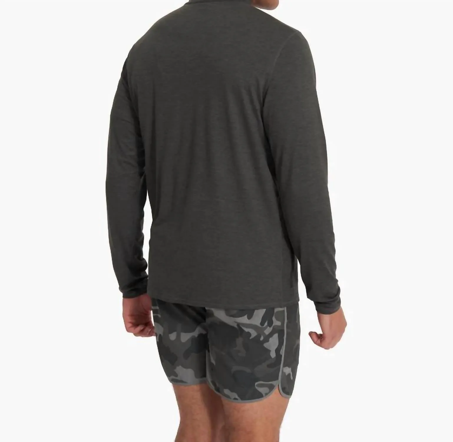 Men's Ease Performance 1/2 Zip Top In Charcoal Heather