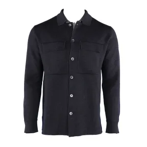 Men's Extrafine Merino Shirt Jacket In Black