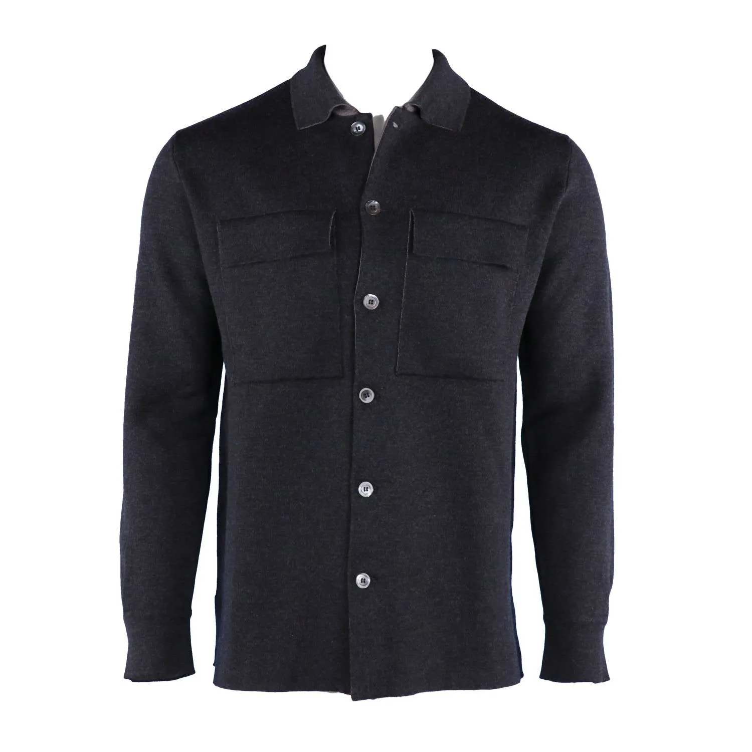 Men's Extrafine Merino Shirt Jacket In Black