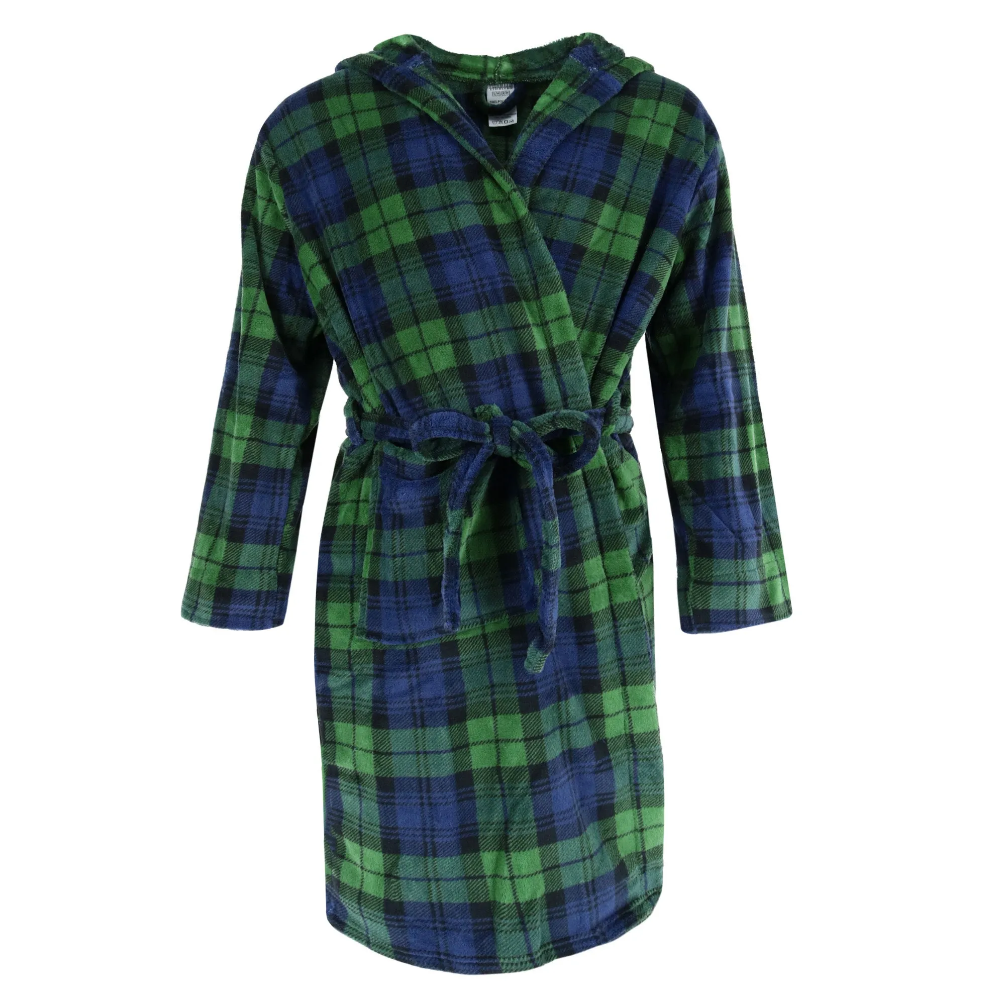 Men's Fleece Hooded Flannel Robe