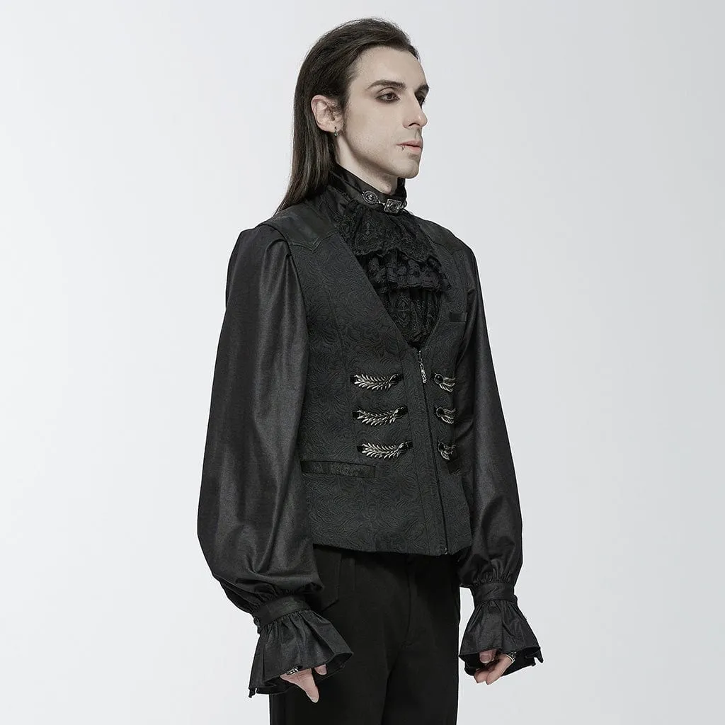 Men's Gothic Buckle-up Loops Waistcoat
