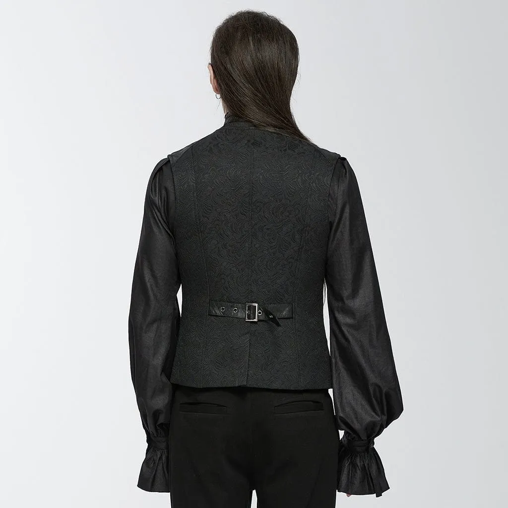 Men's Gothic Buckle-up Loops Waistcoat