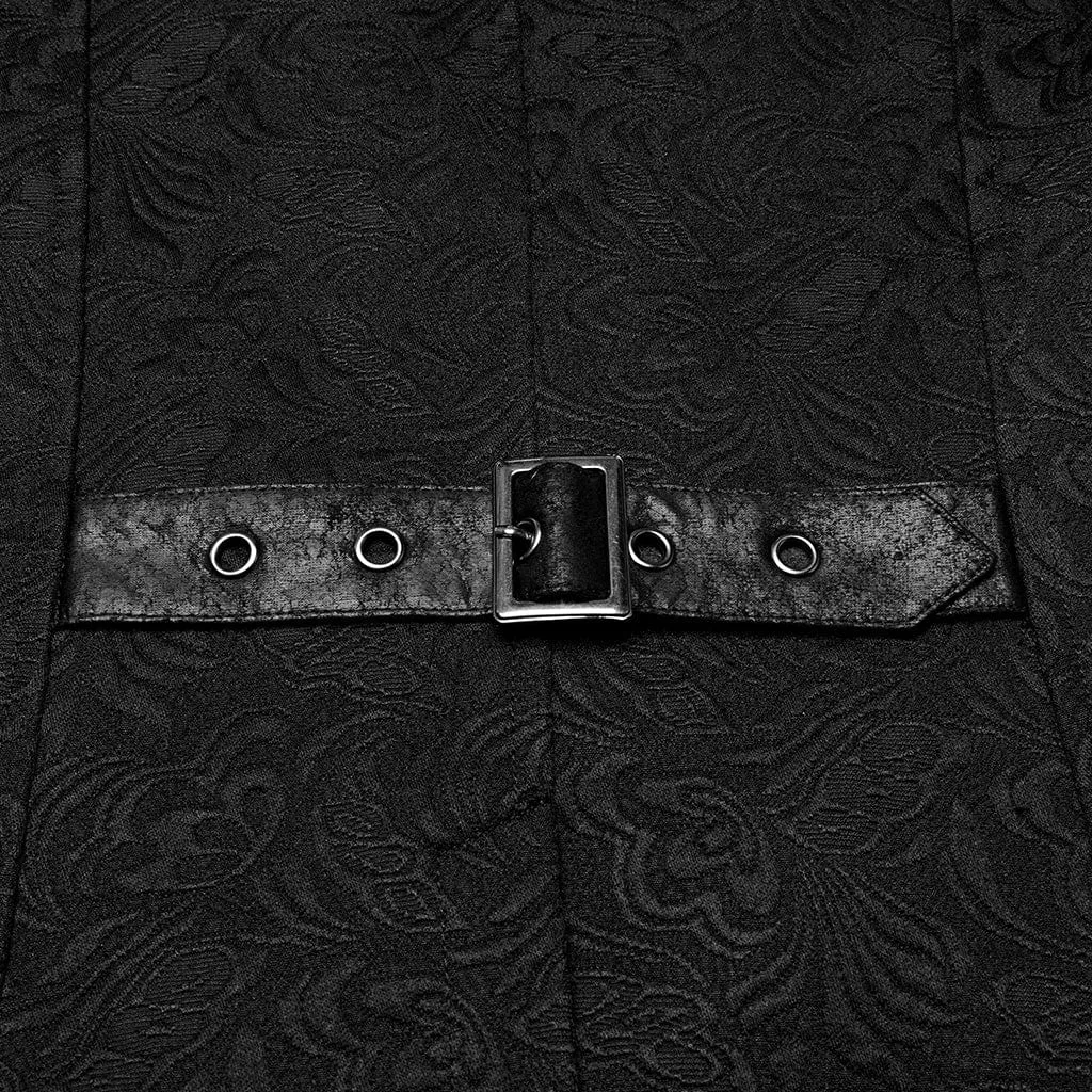 Men's Gothic Buckle-up Loops Waistcoat