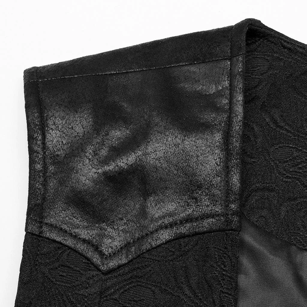 Men's Gothic Buckle-up Loops Waistcoat