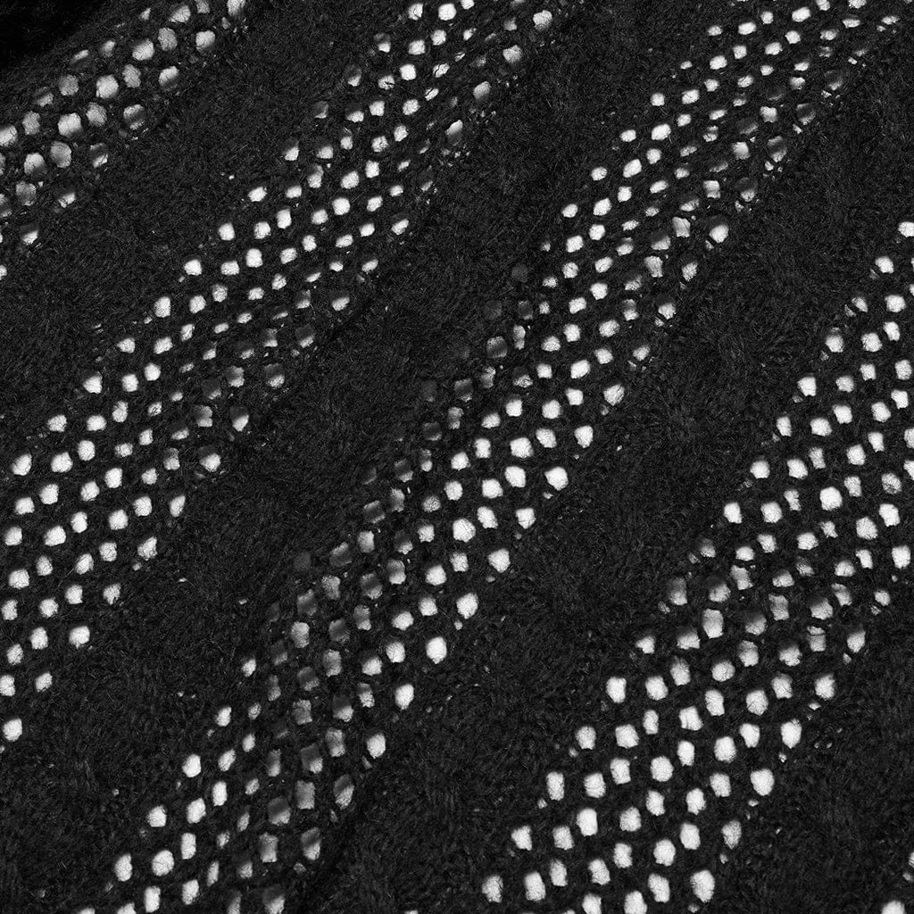 Men's Gothic Buckles Irregular Mesh Vest