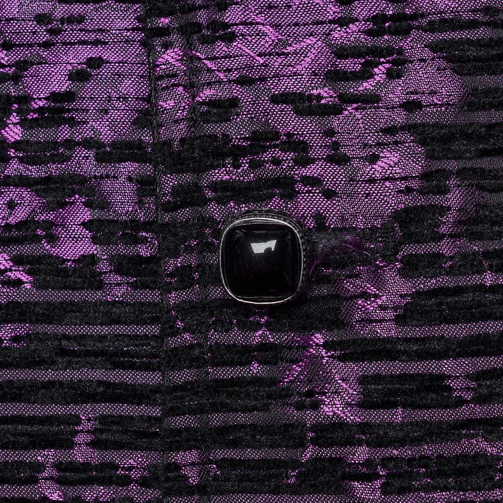 Men's Gothic Skull Buckle-up Waistcoat Violet
