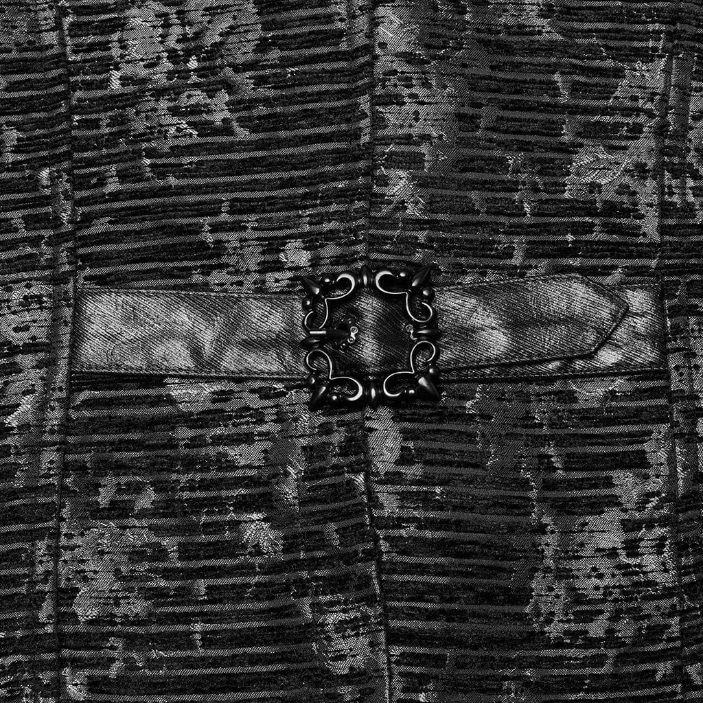 Men's Gothic Skull Buckle-up Waistcoat