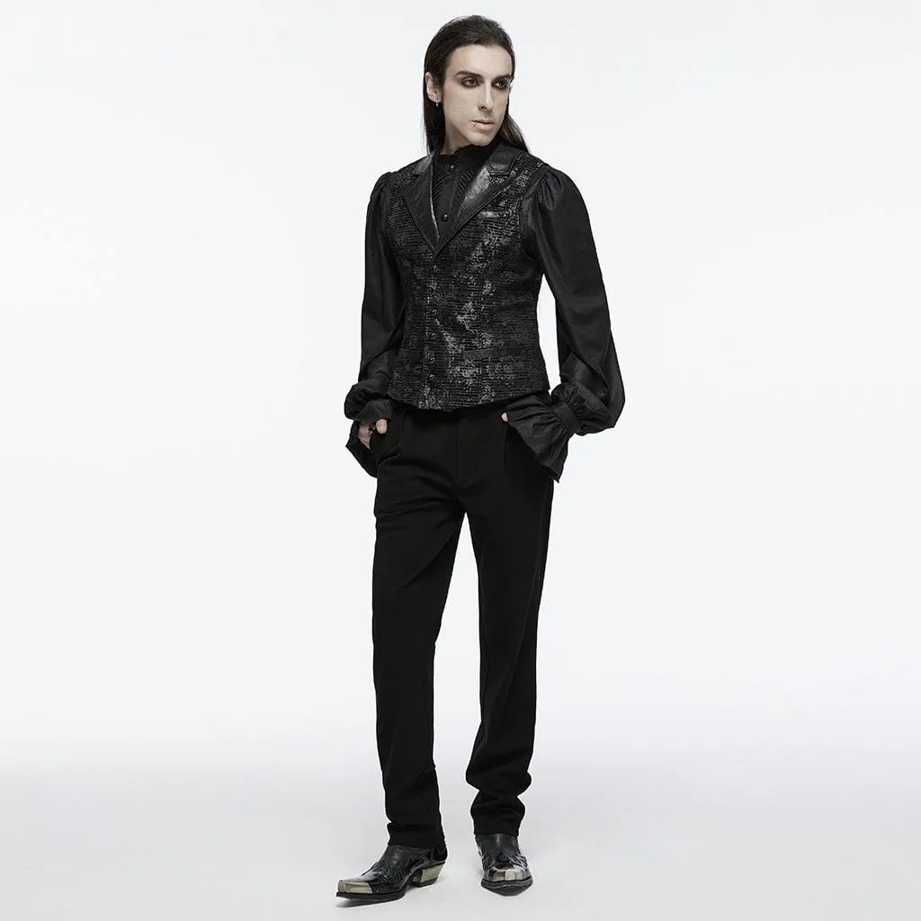 Men's Gothic Skull Buckle-up Waistcoat
