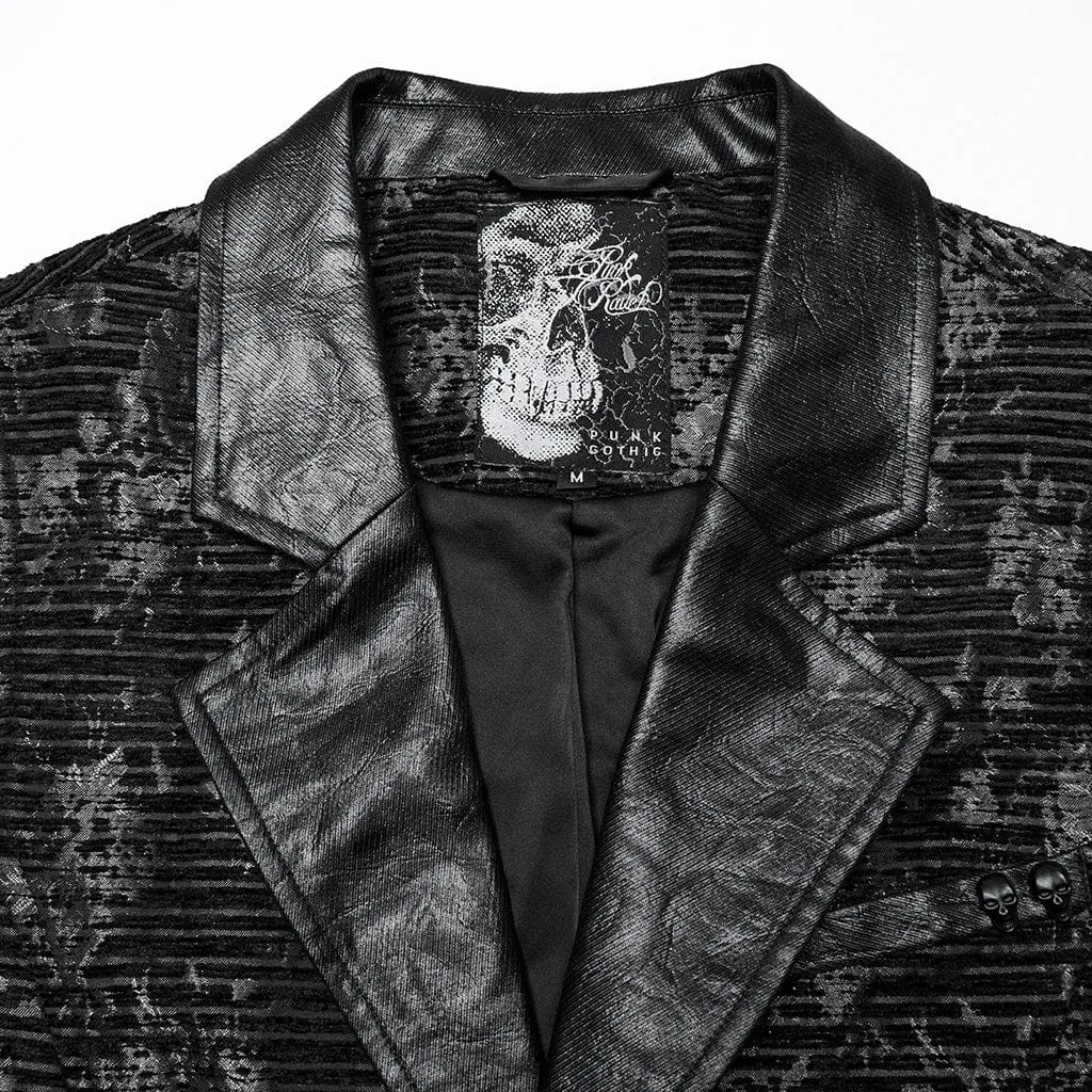 Men's Gothic Skull Buckle-up Waistcoat