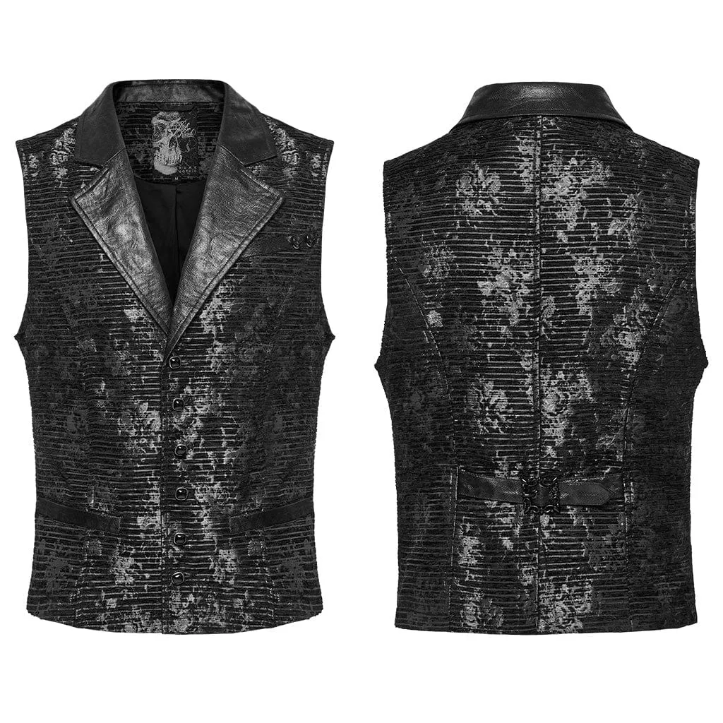 Men's Gothic Skull Buckle-up Waistcoat
