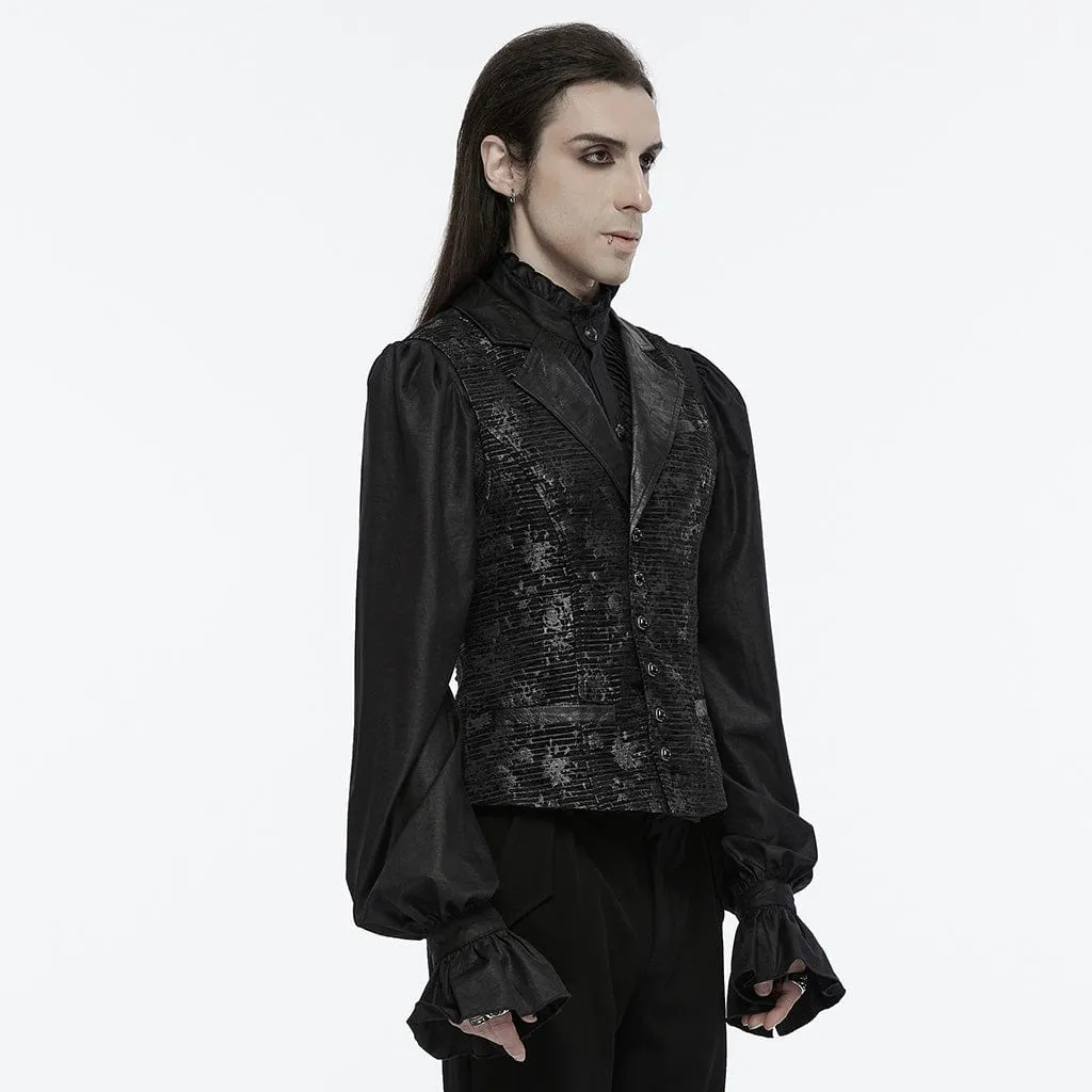Men's Gothic Skull Buckle-up Waistcoat