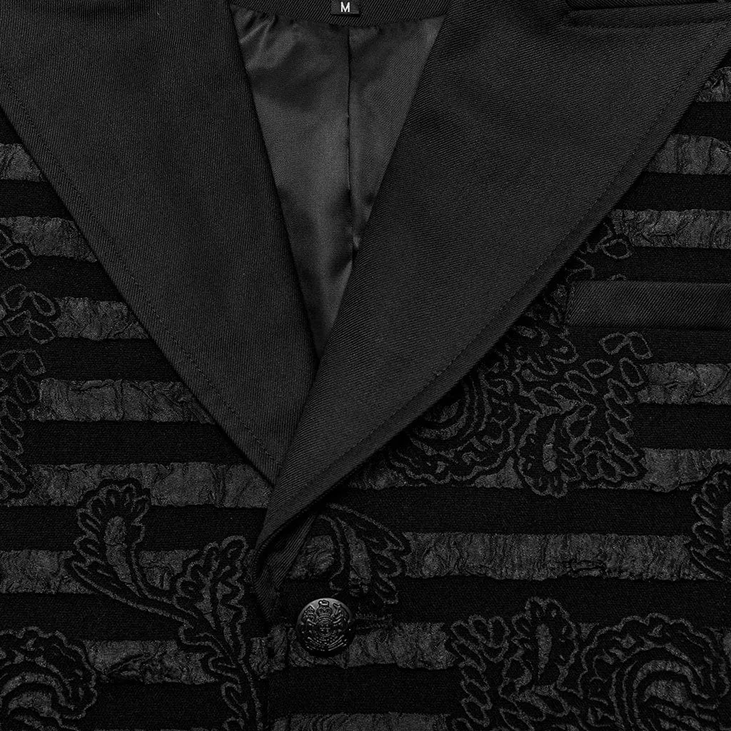 Men's Gothic Stripes Jacquard Waistcoat