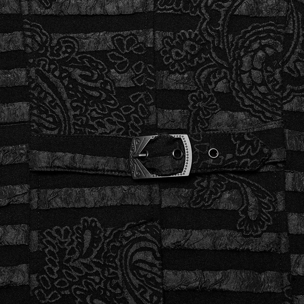 Men's Gothic Stripes Jacquard Waistcoat