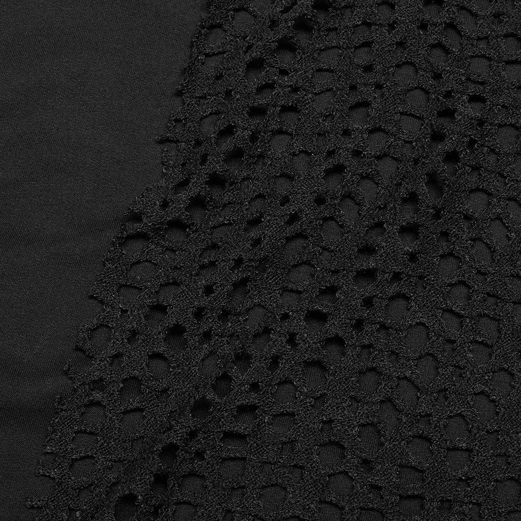 Men's Gothic Turn-down Collar Mesh Splice Irregular Vest