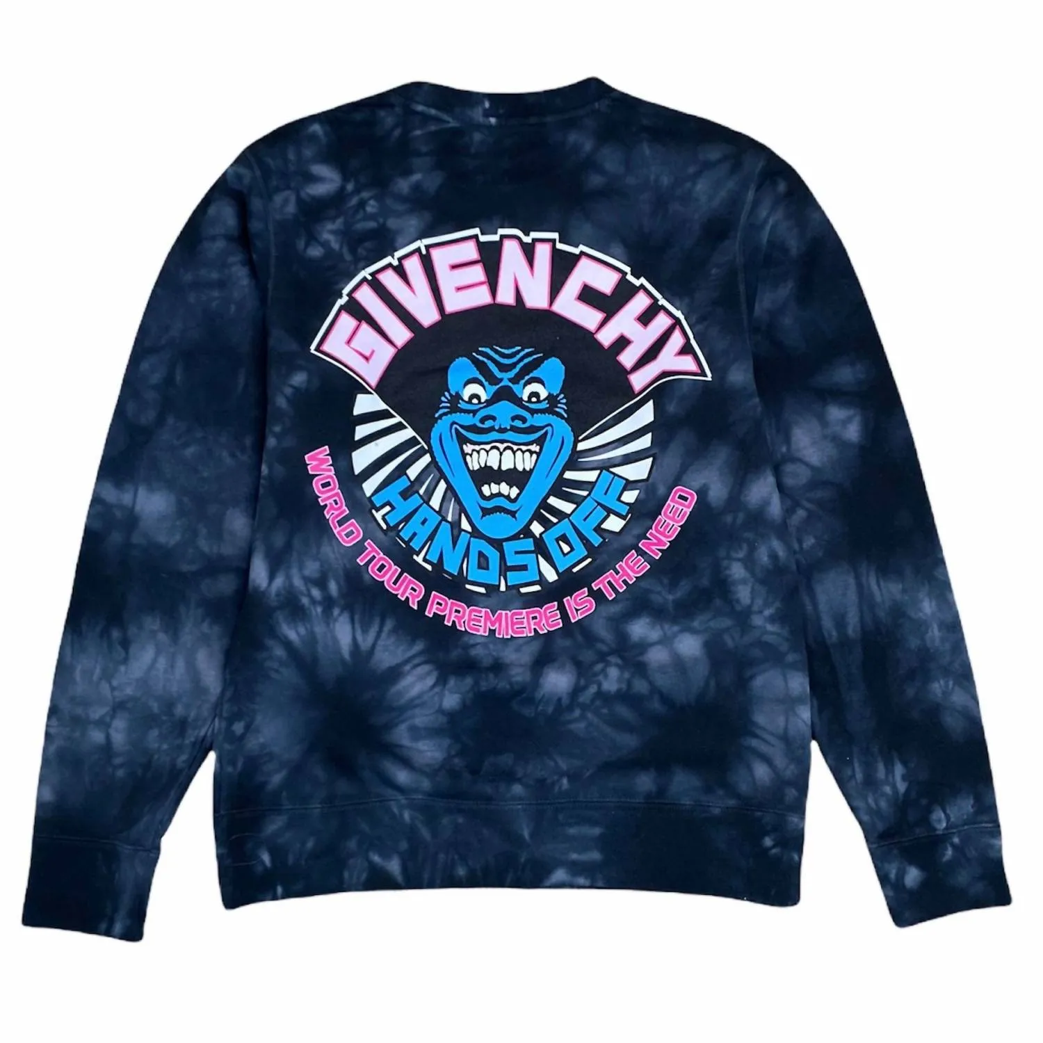 Men's Hands Off Crew Neck Sweater In Black Marble