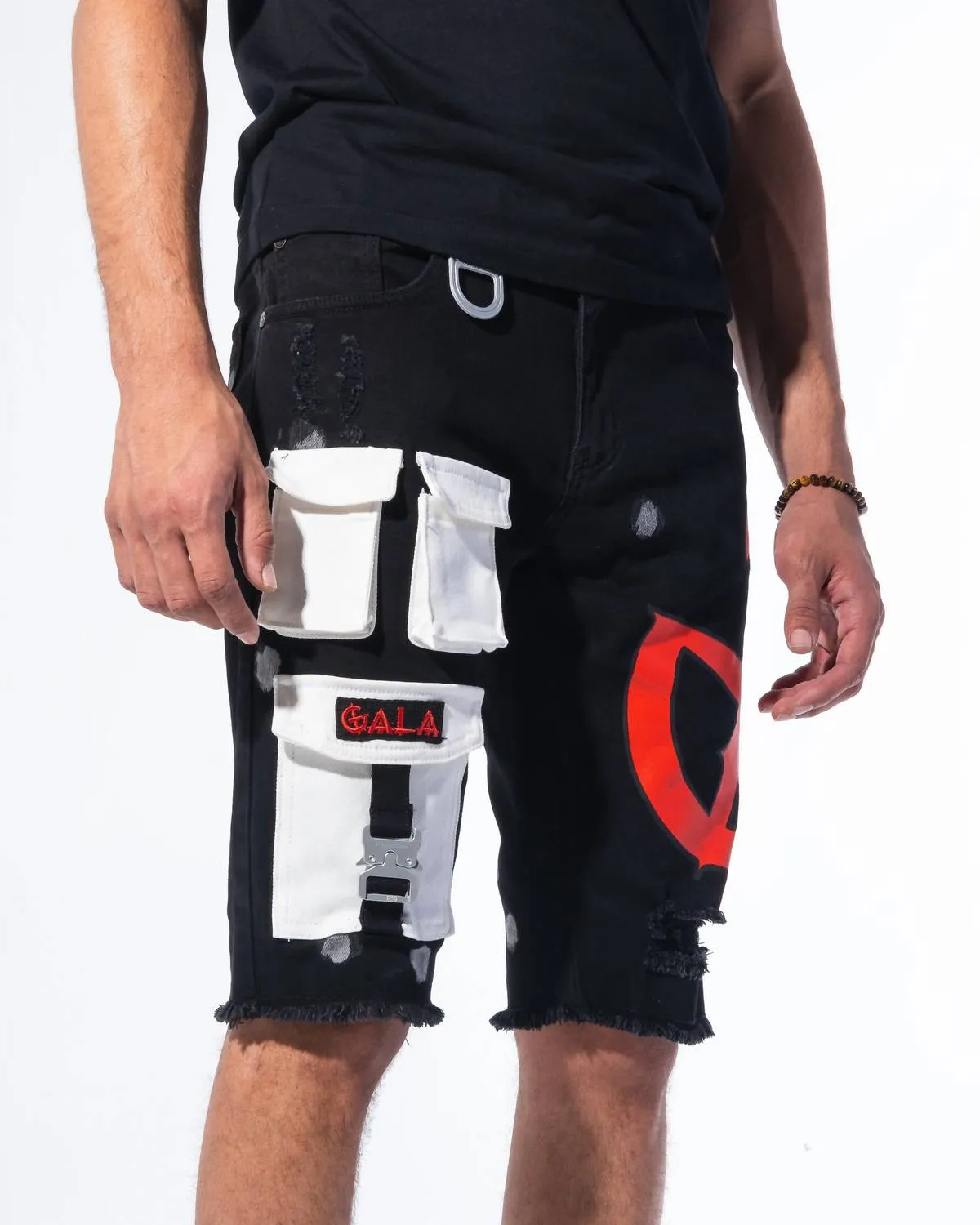 Men's Impact Shorts In Jet Black/red