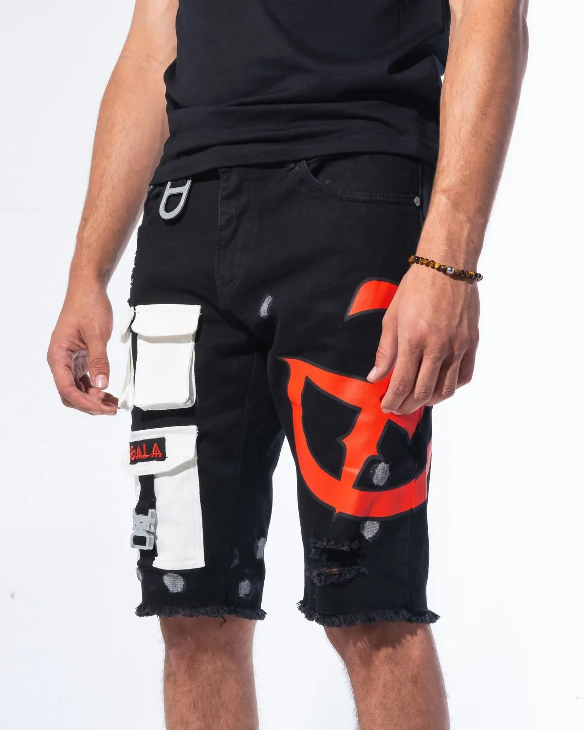 Men's Impact Shorts In Jet Black/red