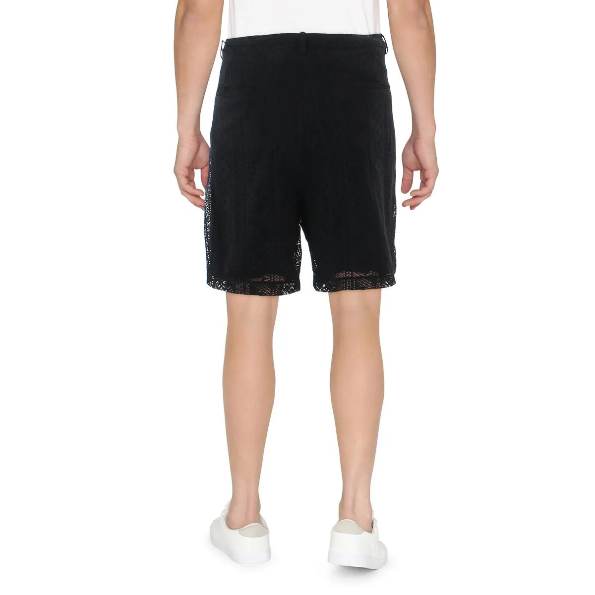 Mens Lace Burnout Flat Front