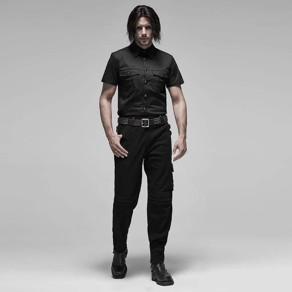 Men's Military False Two-piece Pants