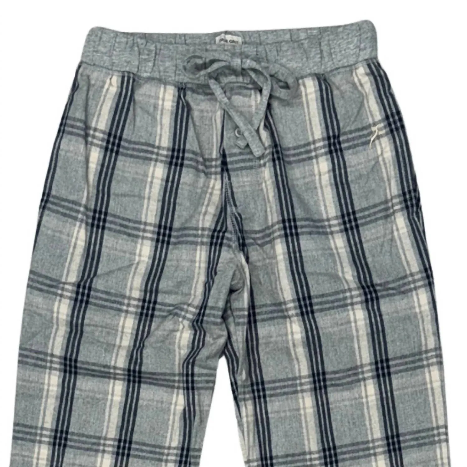 Men's Mountain Checks Flannel Pants In Grey