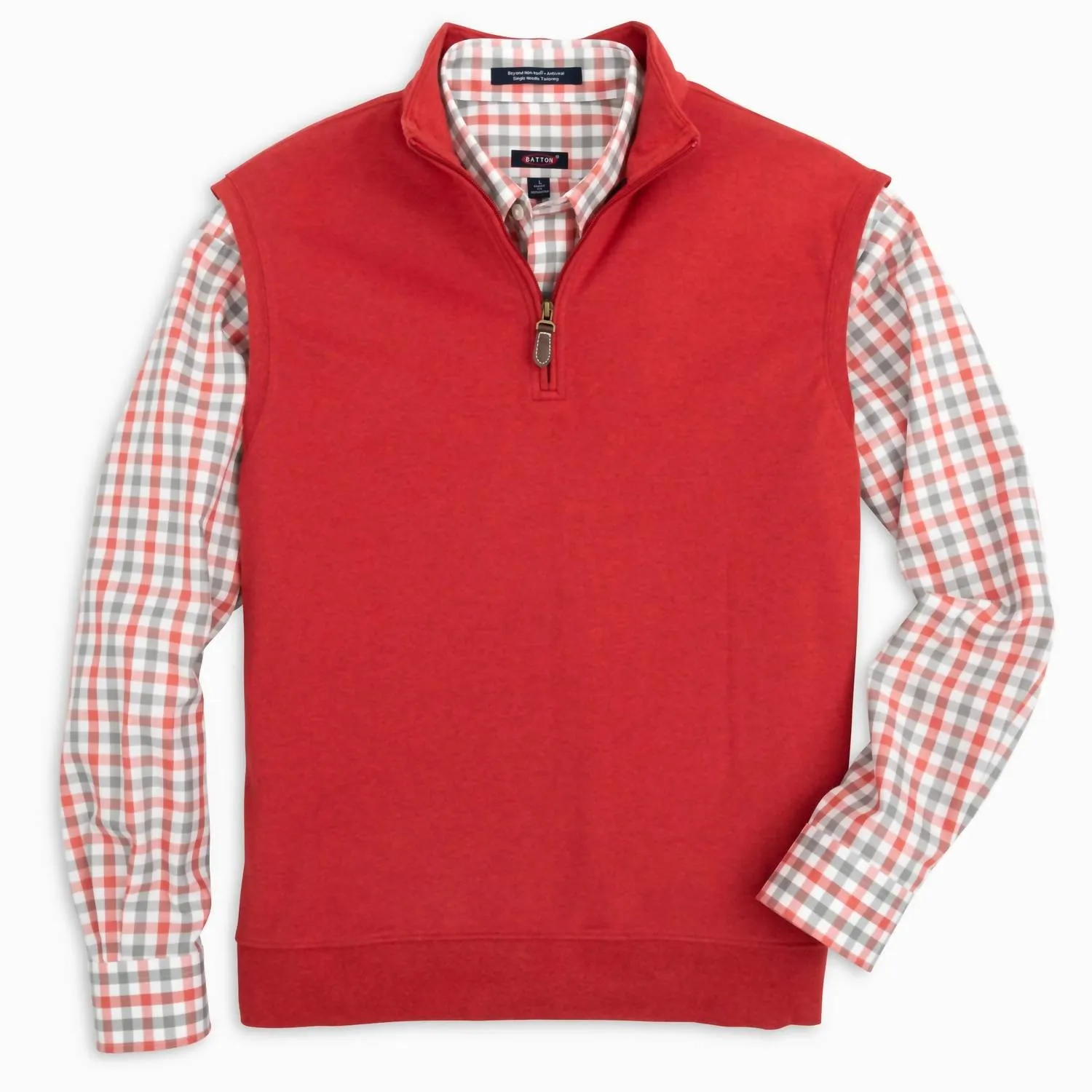 Men's Paulo Quarter Zip Vest In Crimson