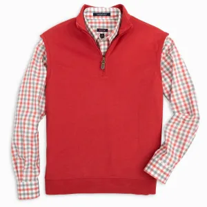 Men's Paulo Quarter Zip Vest In Crimson