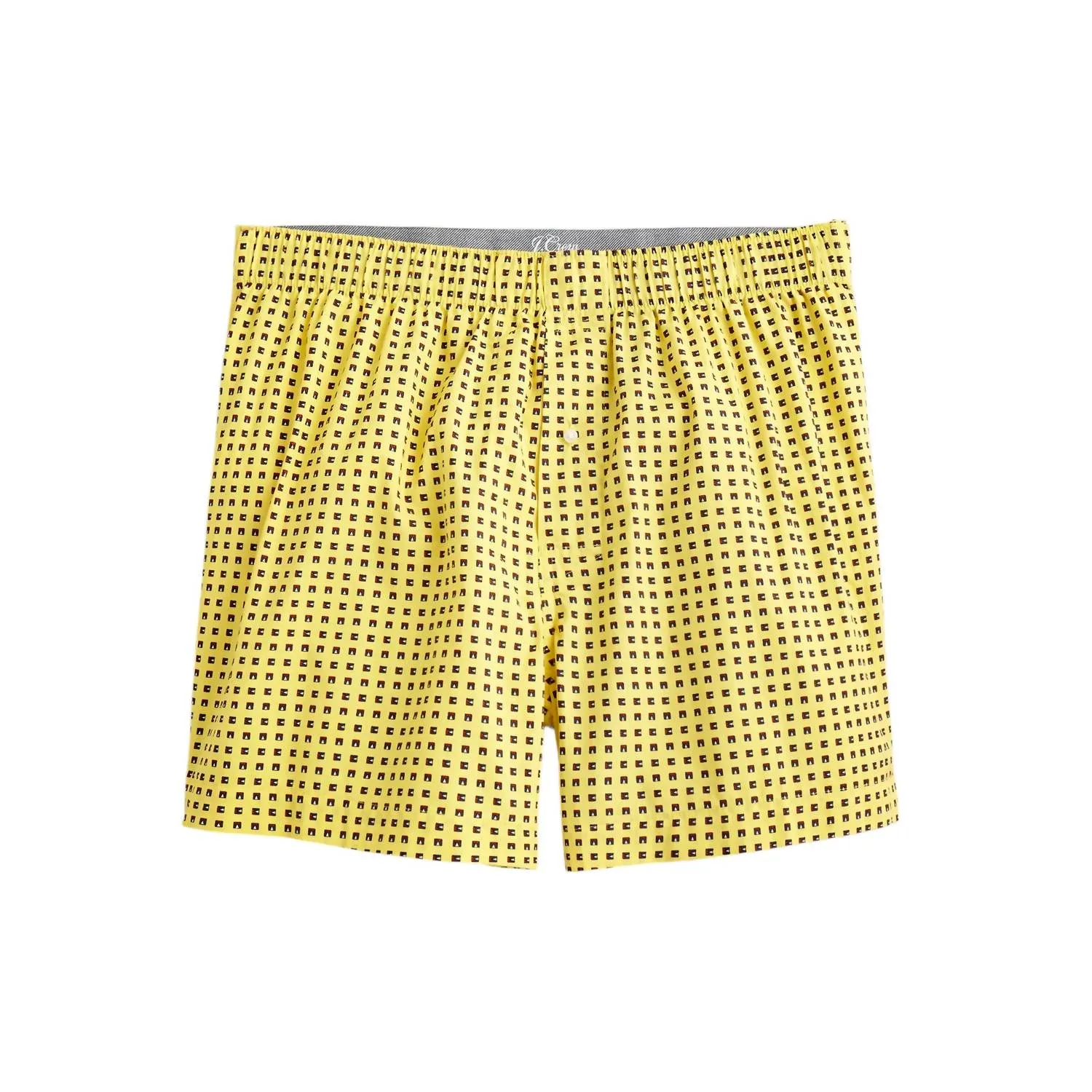 Men's Printed Boxer Shorts In Yellow