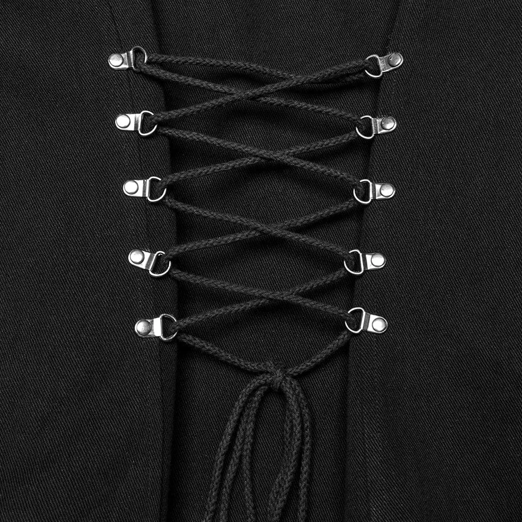 Men's Punk Buckle-up Spaghetti Strap Vest