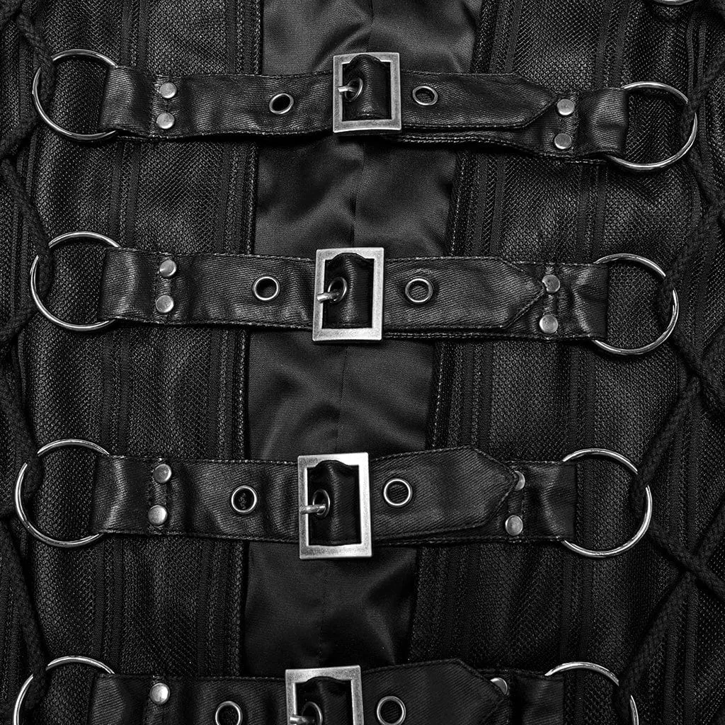 Men's Punk Buckle-up Spaghetti Strap Vest