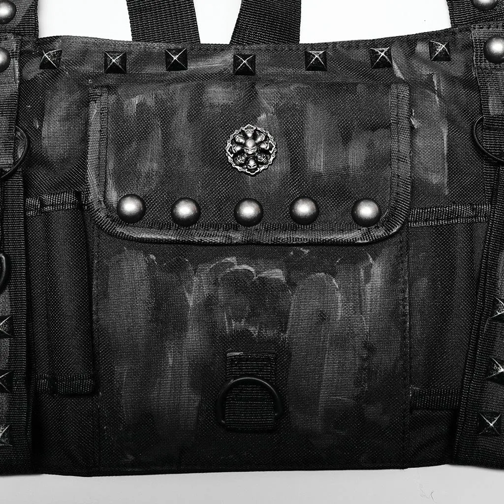 Men's Punk Camouflage Rivet Armor