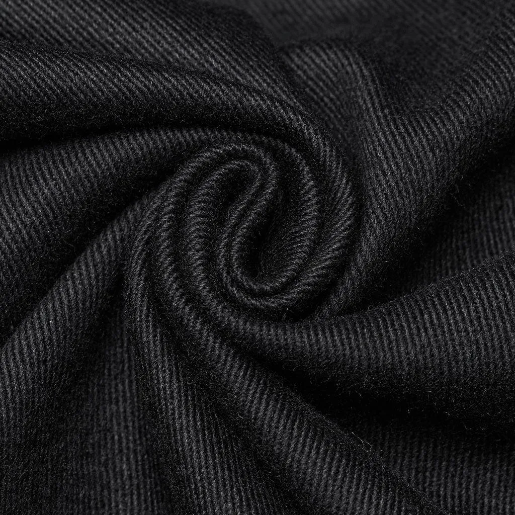 Men's Punk Eyelets Skull Button Pants