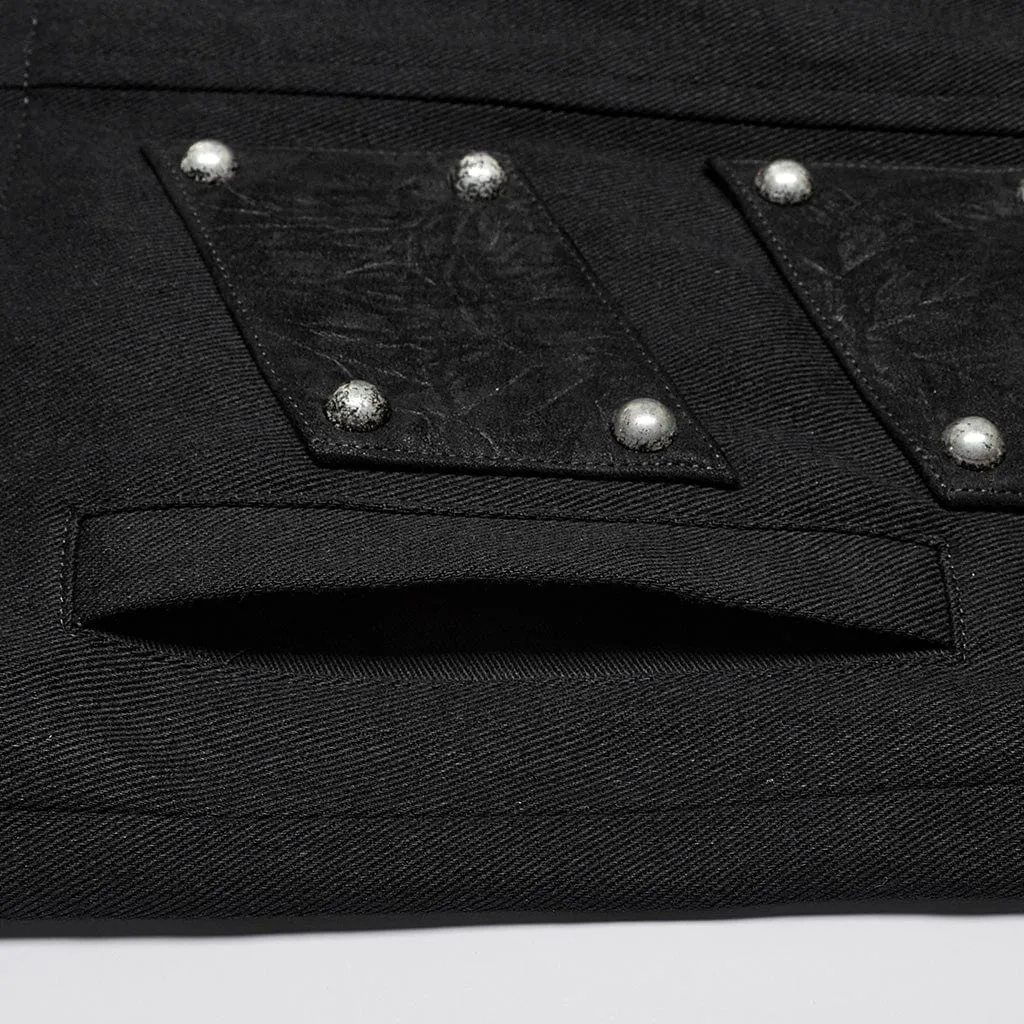 Men's Punk Stand Collar Vest
