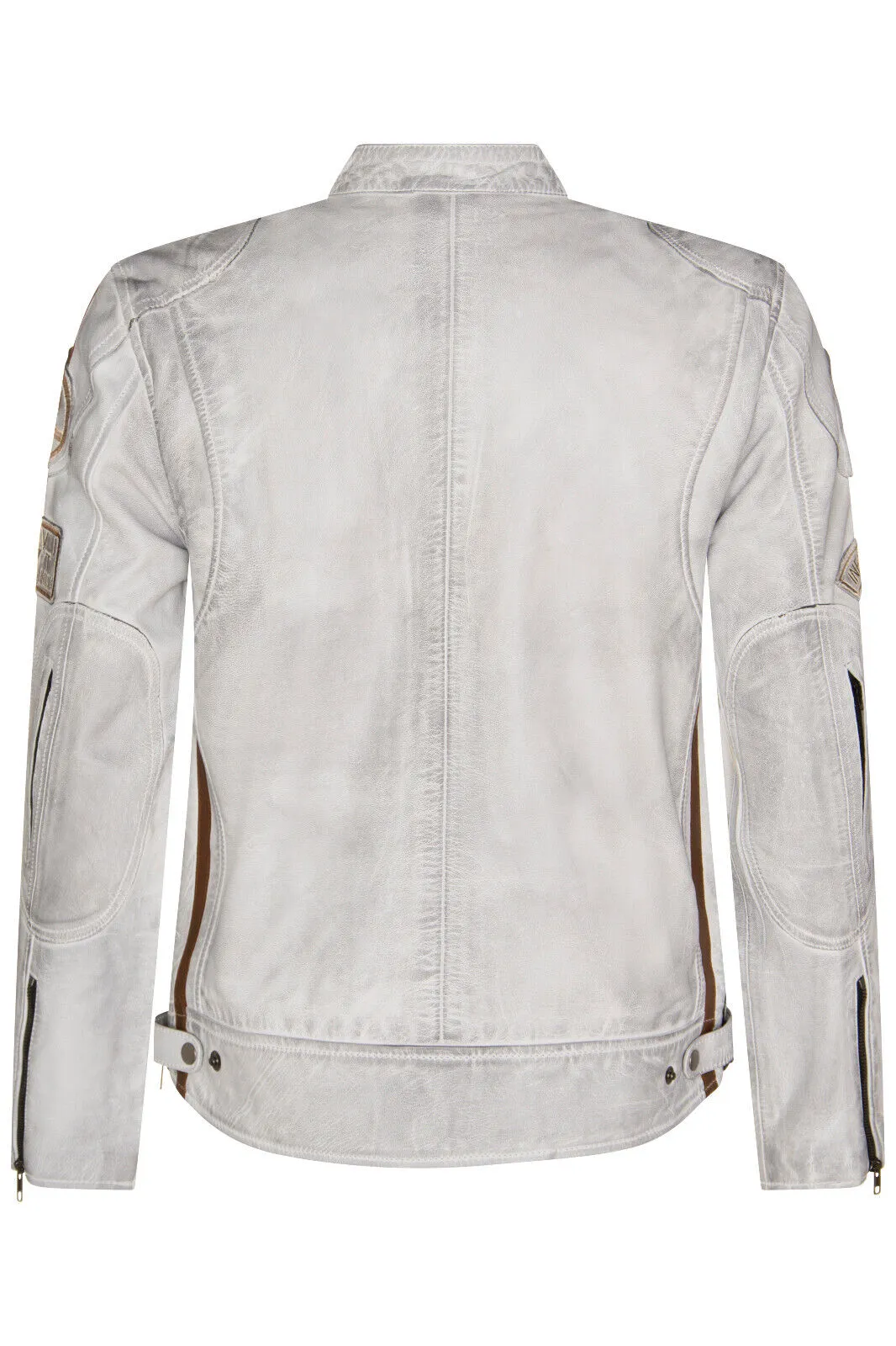 Mens Racing Leather Biker Jacket-Portland
