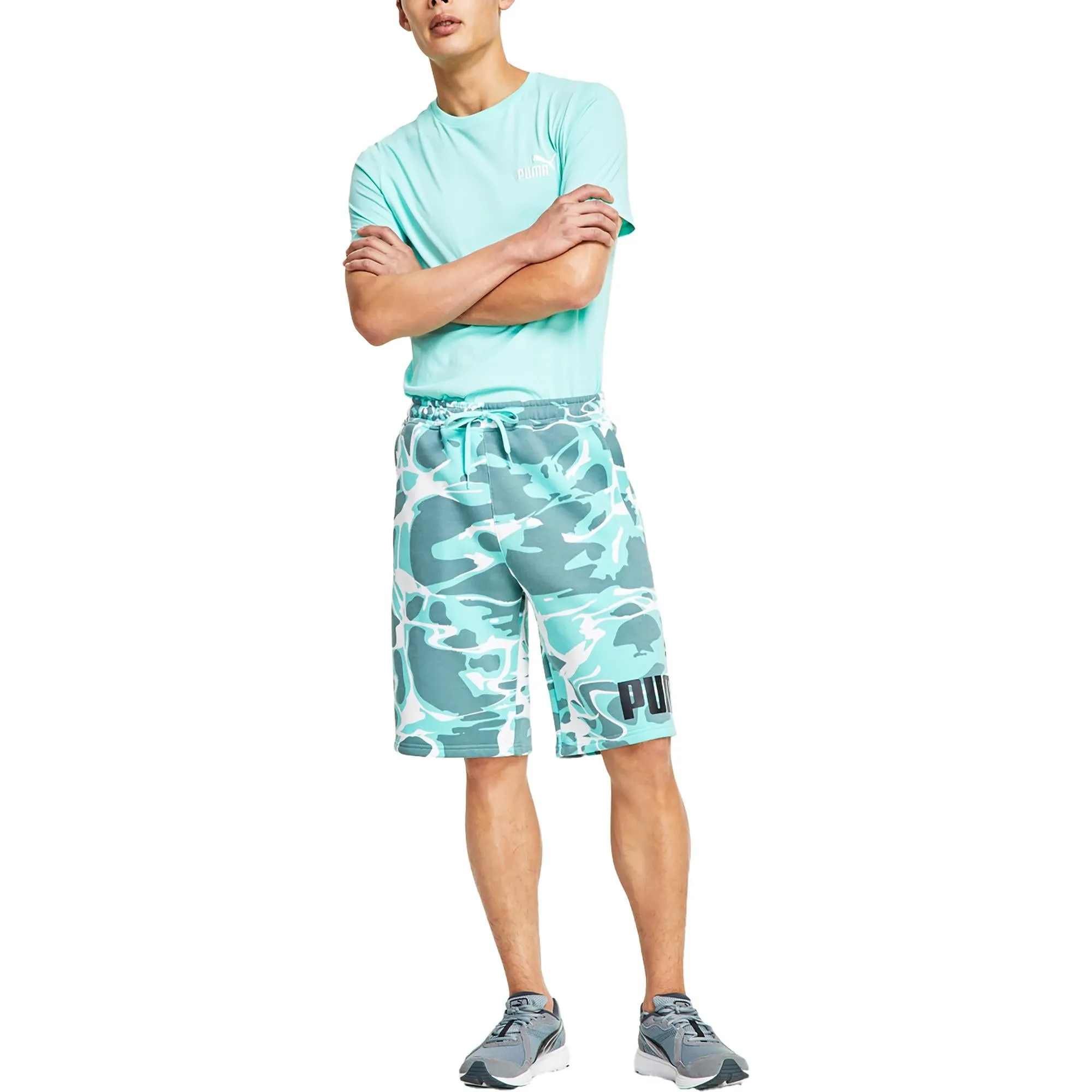Mens Regular Fit Camouflage Flat Front