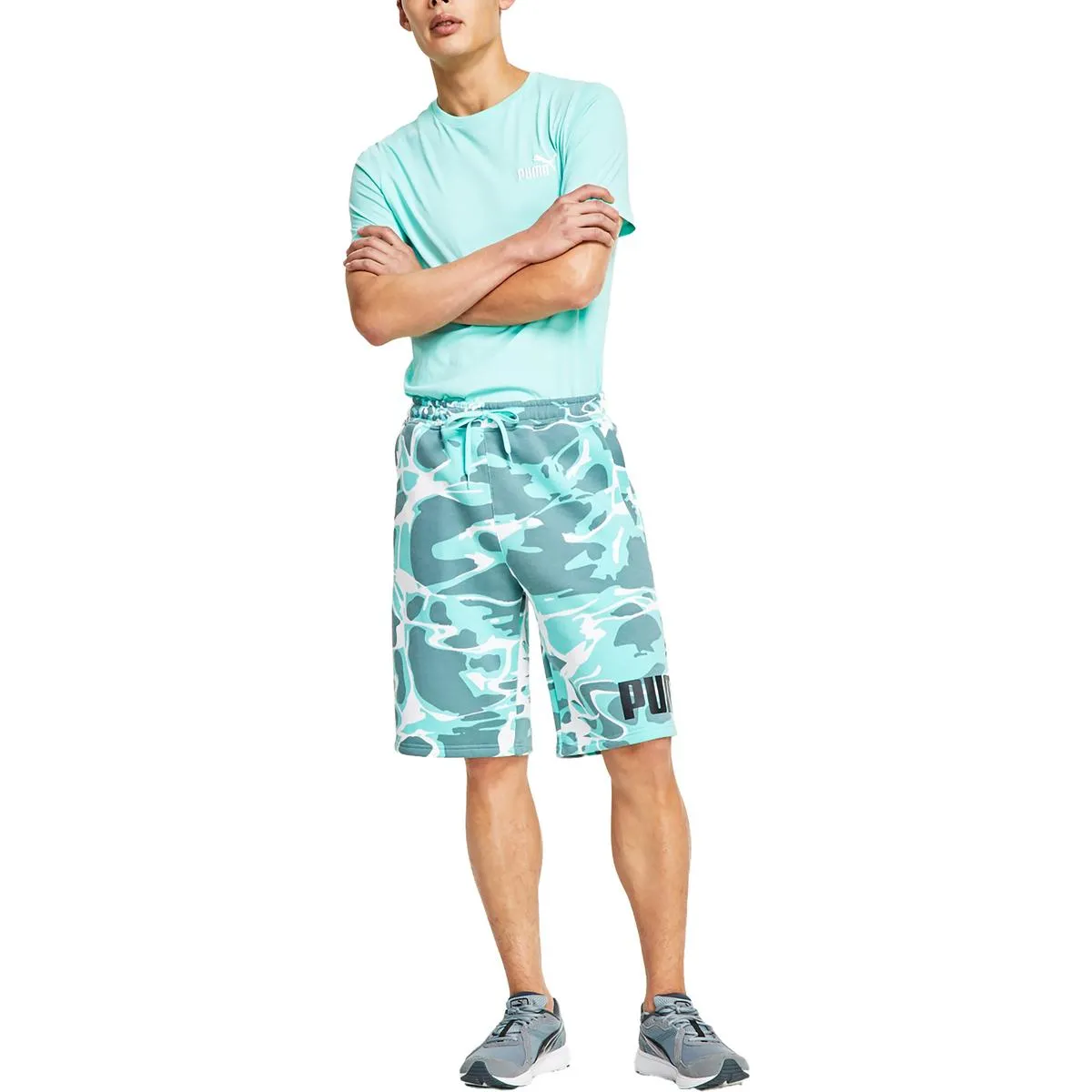 Mens Regular Fit Camouflage Flat Front