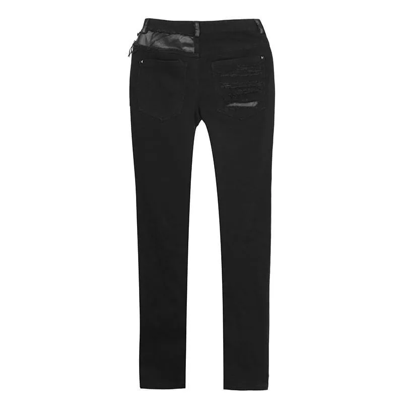 Men's Ripped Denim Harem Jeans