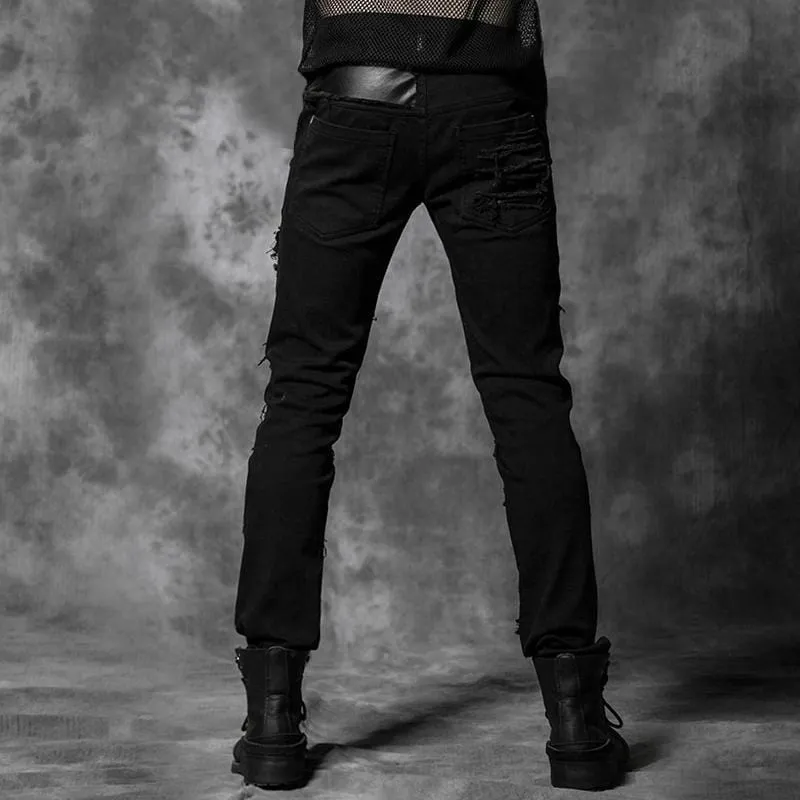 Men's Ripped Denim Harem Jeans
